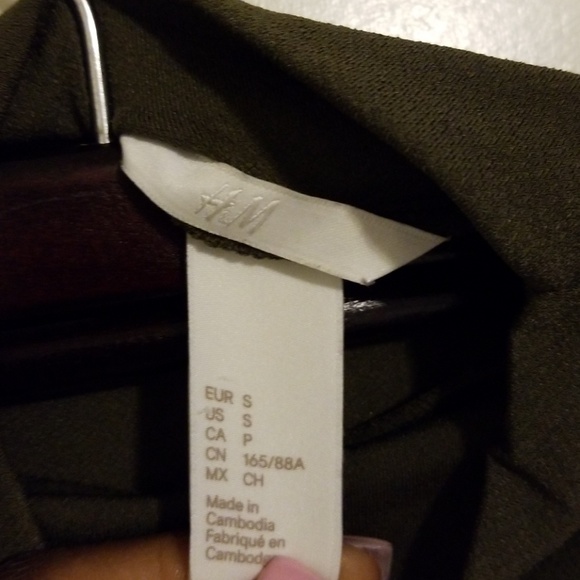 ✔ Vintage H&M Olive Green Long Sleeve Dress - Picture 4 of 4